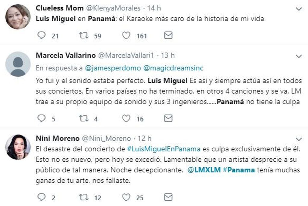 Los fans criticaron a Luis Miguel en las redes sociales. (Captura de Twitter)