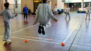  Una clase en el Colegio Corazón de María con las nuevas modalidades de enseñanza.