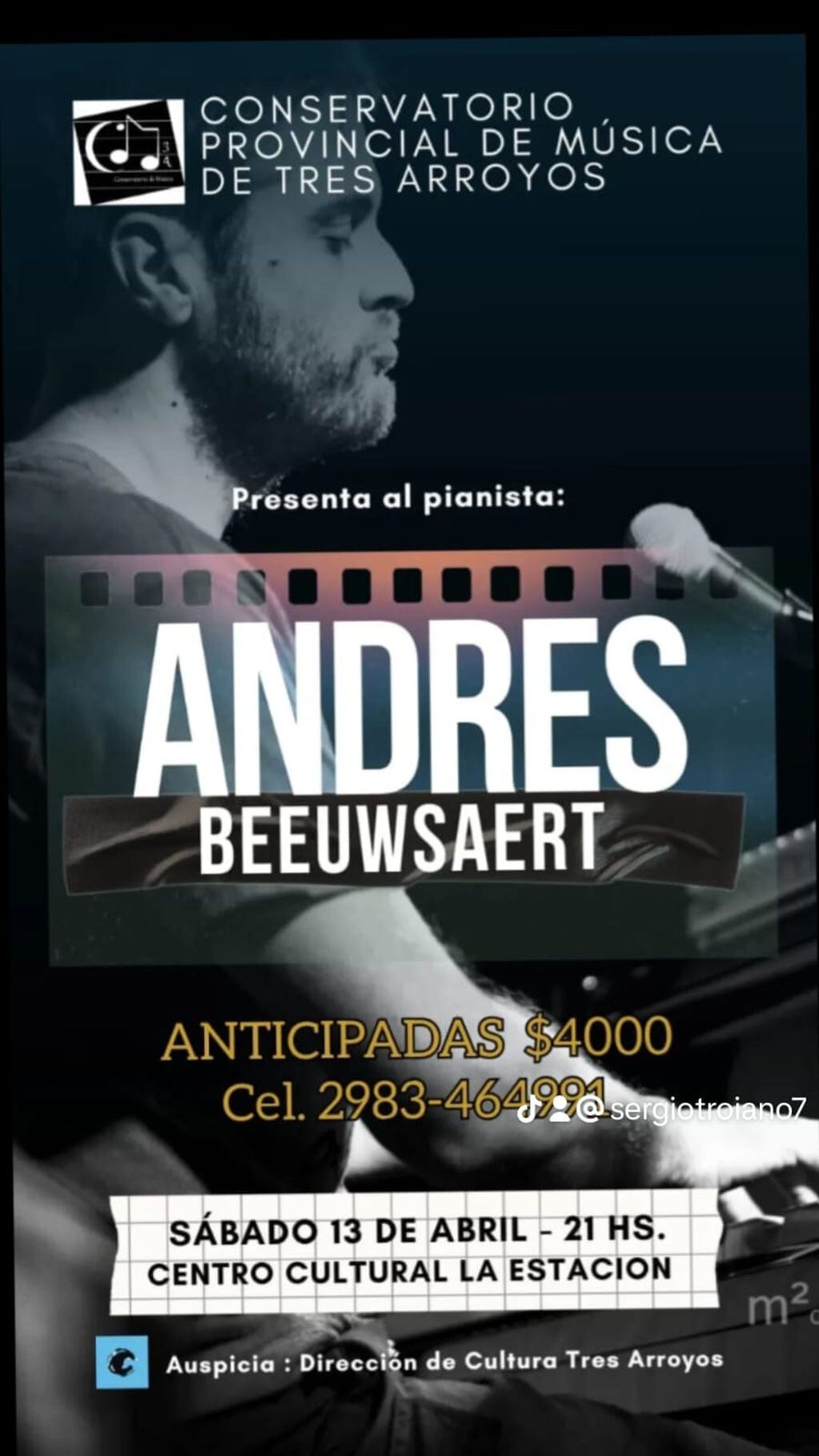 Andrés Beeuwsaert se presentará en Tres Arroyos