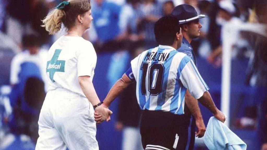 Sue Carpenter llevó a Diego Maradona al control antidóping en el Mundial de Estados Unidos 1994.
