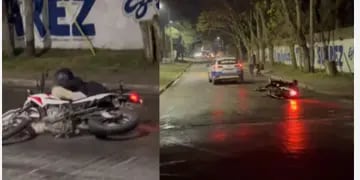 Insólito: se levanta a la madrugada para filmar accidentes de motos en su barrio