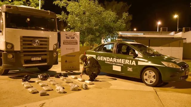 Gendarmería secuestró marihuana en la zona de El Arco en Posadas