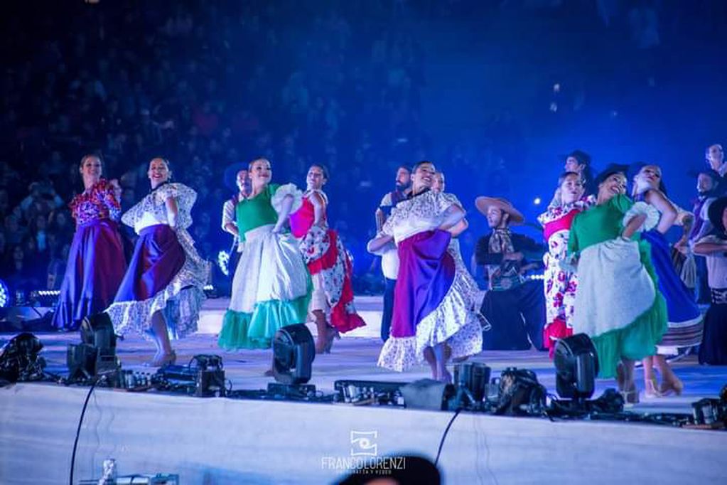 Florencia Álvarez en su participación en la Fiesta Nacional de la Vendimia 2019.