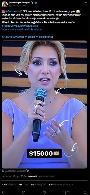 Esto es lo que cuestan las joyas de Fabiola Yánez.