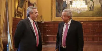 Coincidencias. Fernández dijo que encontró en López Obrador muchas "coincidencias" con su manera de entender la realidad latinoamericana. (Prensa Frente de Todos)