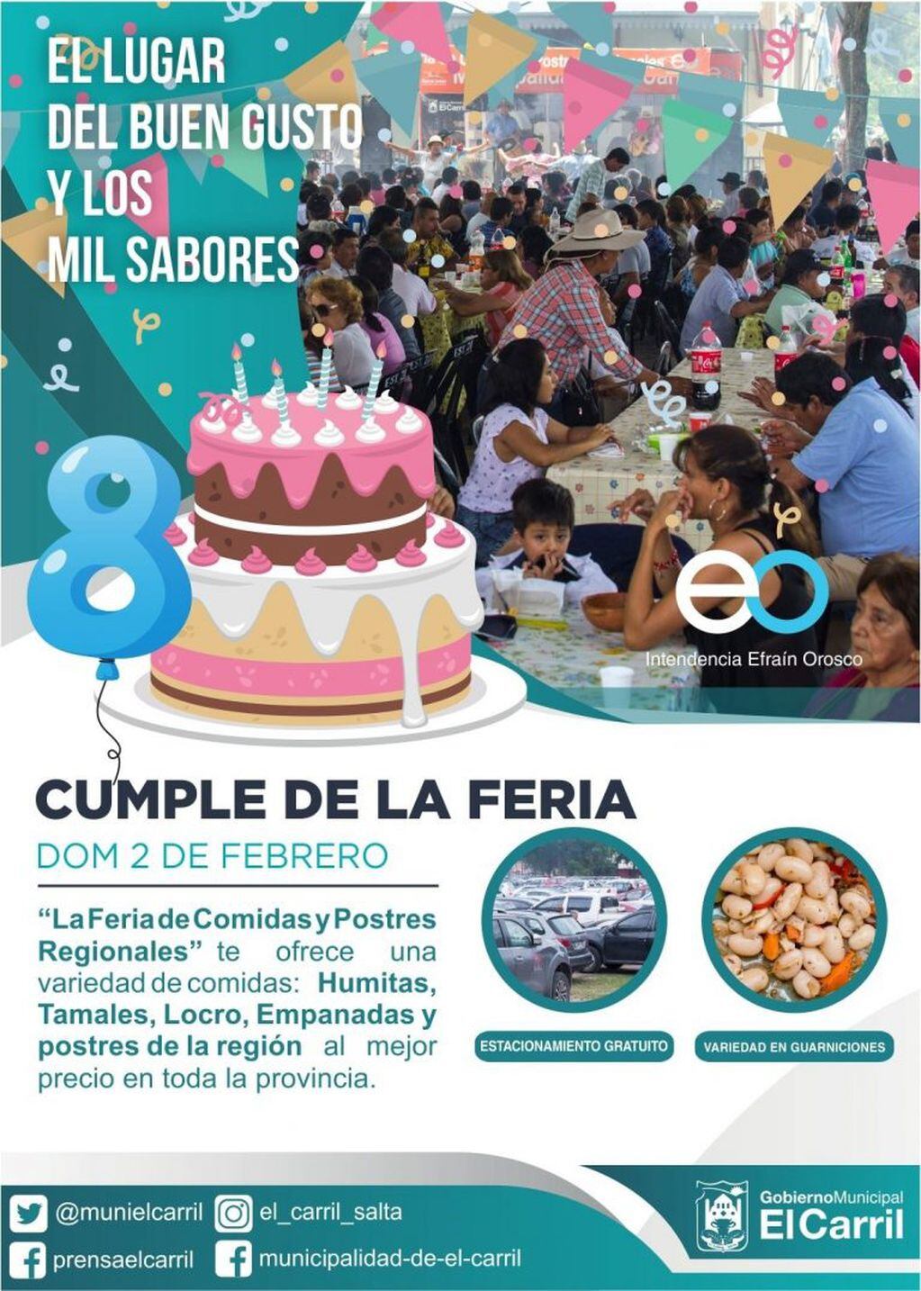 Cumpleaños de la Feria de Comidas Regionales (Facebook Municipalidad de El Carril)
