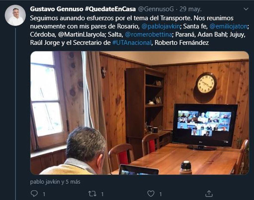 Gustavo Gennuso a través de Twitter (web).