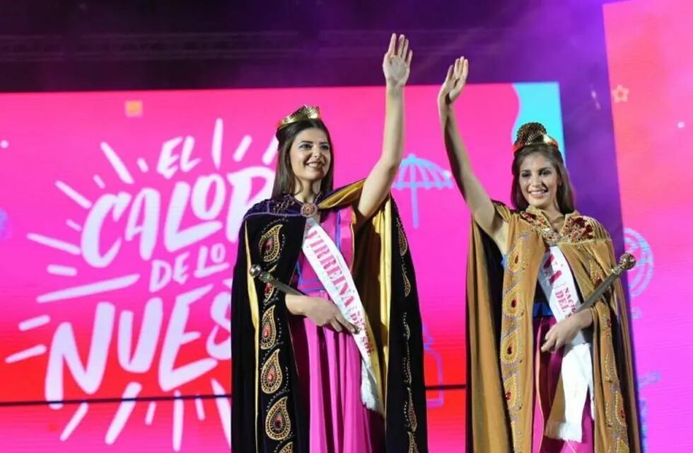 La reina y virreina elegidas durante la edición 2019 de la Fiesta Nacional del Sol.