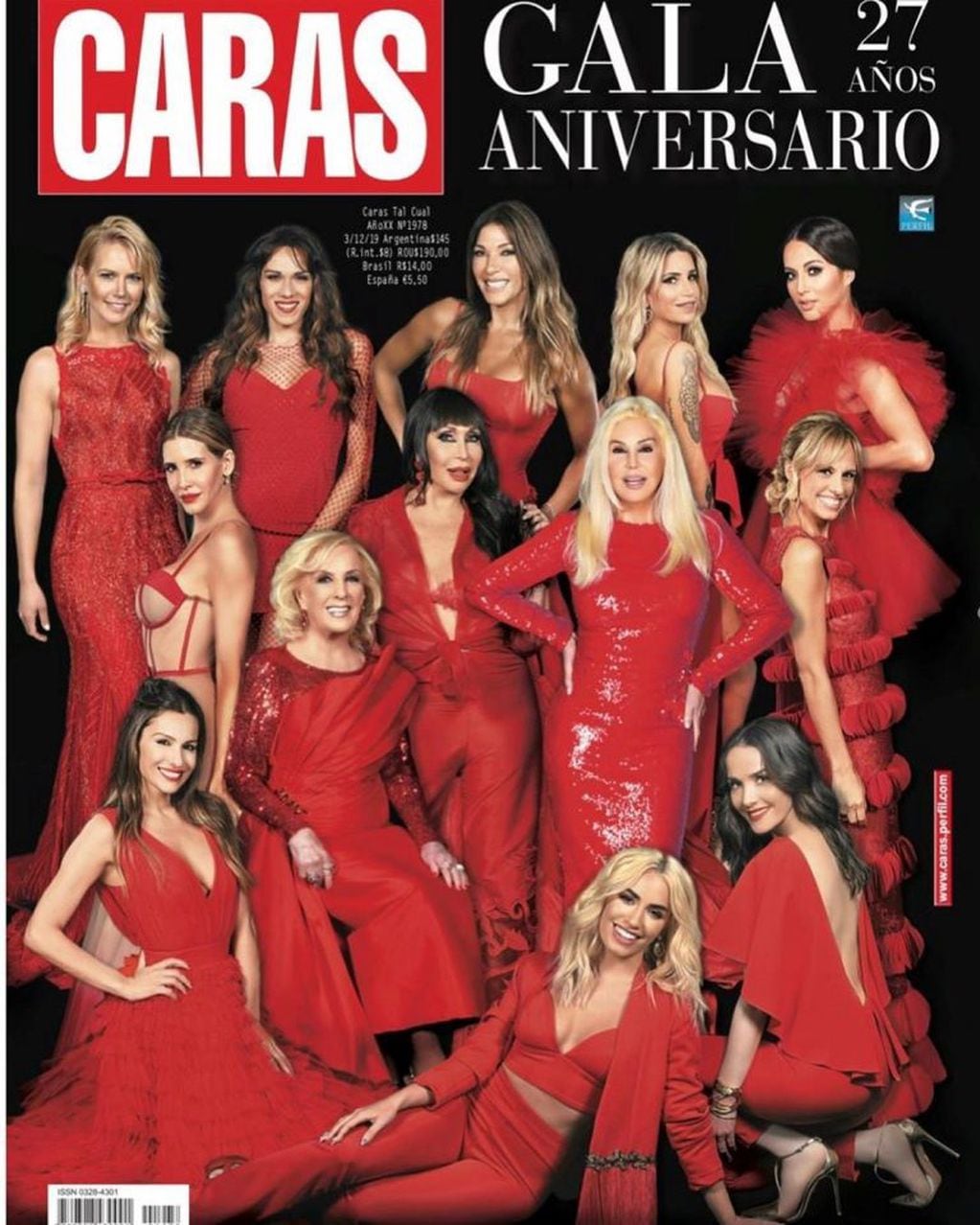 Susana Giménez formó parte de la portada de la revista Caras Aniversario junto a celebridades como Mirtha Legrand, Valeria Mazza, Pampita, Lali, Mariana Fabbiani, entre otras  (Foto: Instagram/ @gimenezsuok)