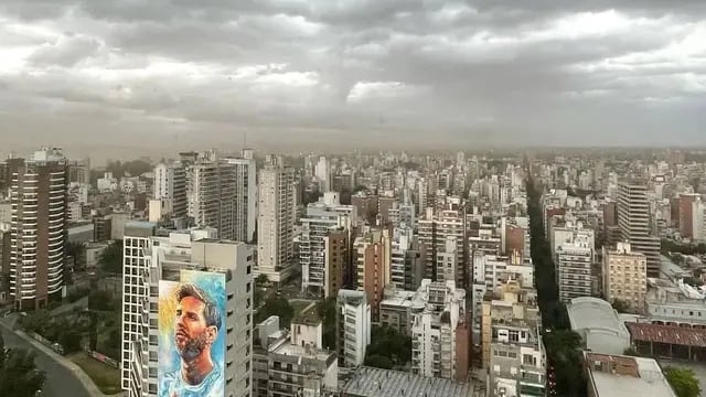 Lluvia y nubes sobre Rosario