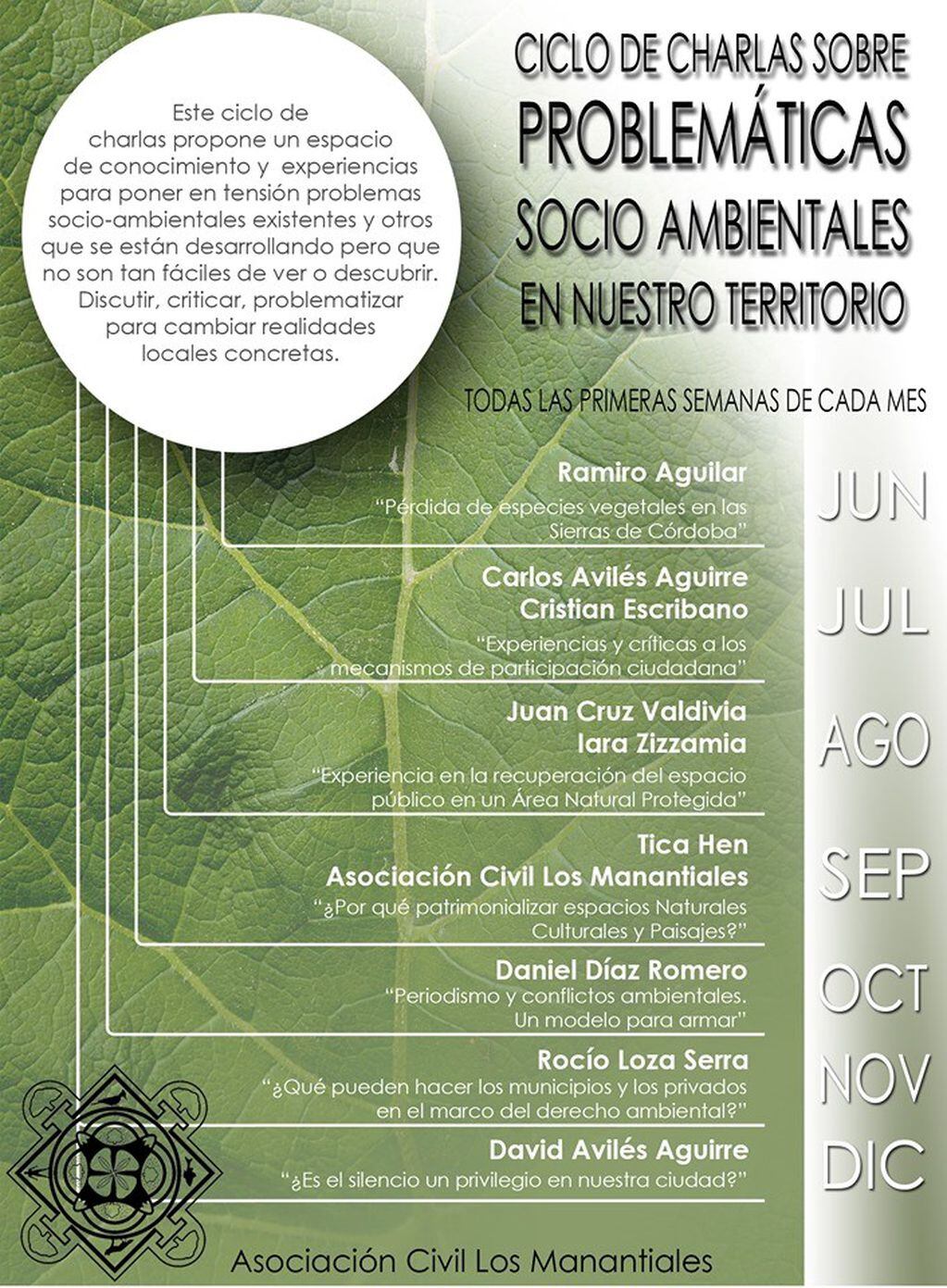 Ciclo de charlas sobre problemáticas socio ambientales en Río Ceballos.