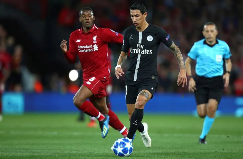El PSG de Di María empata 2-2 con Liverpool en el plato fuerte de la Champions. Foto: AP.