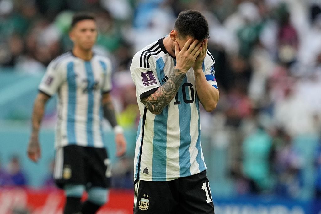 Derrota de Argentina ante Arabia Saudita. (AP)