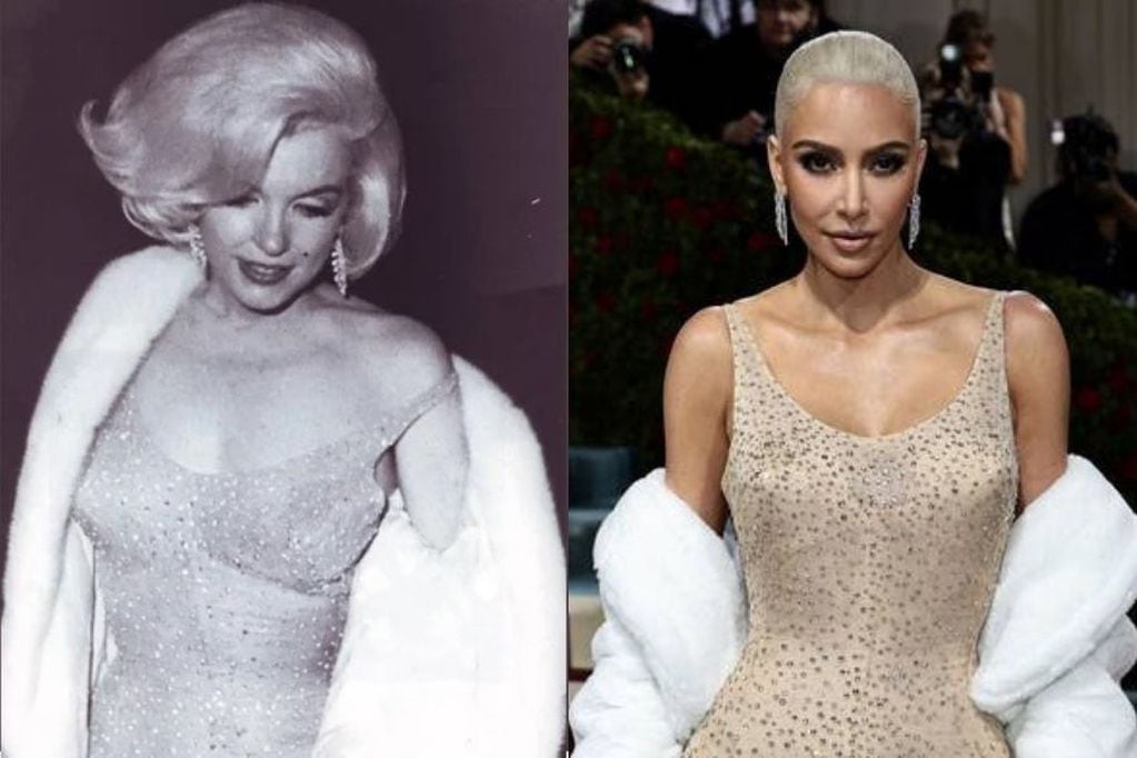 Kim Kardashina usó el vestido de Marilyn Monroe en la Met Gala.