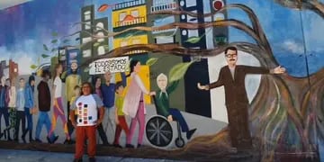 Un mural inclusivo inauguraron en el comedor universitario de la UNSL