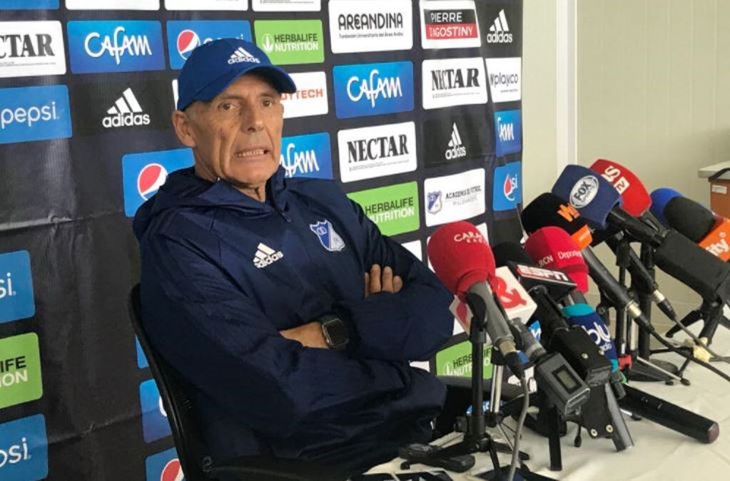 Miguel Ángel Russo volvió a Millonarios y brindo una emotiva conferencia de prensa tras ser tratado por un cáncer.