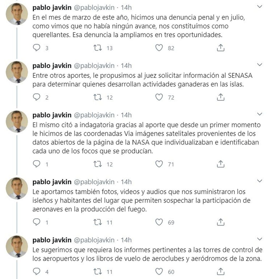 Pablo Javkin le respondió al Juez de Entre Ríos (Captura Twitter)