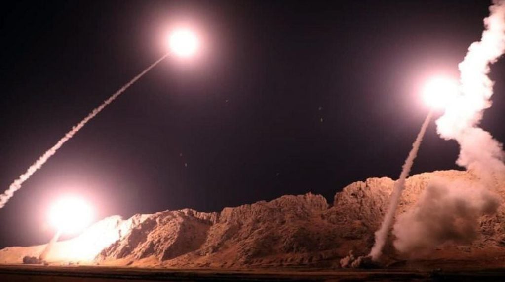 Los cohetes lanzados el martes pasado. (Foto:IRNA.IR)