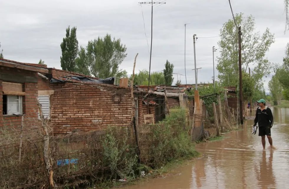 Casas destruidas por las lluvias.