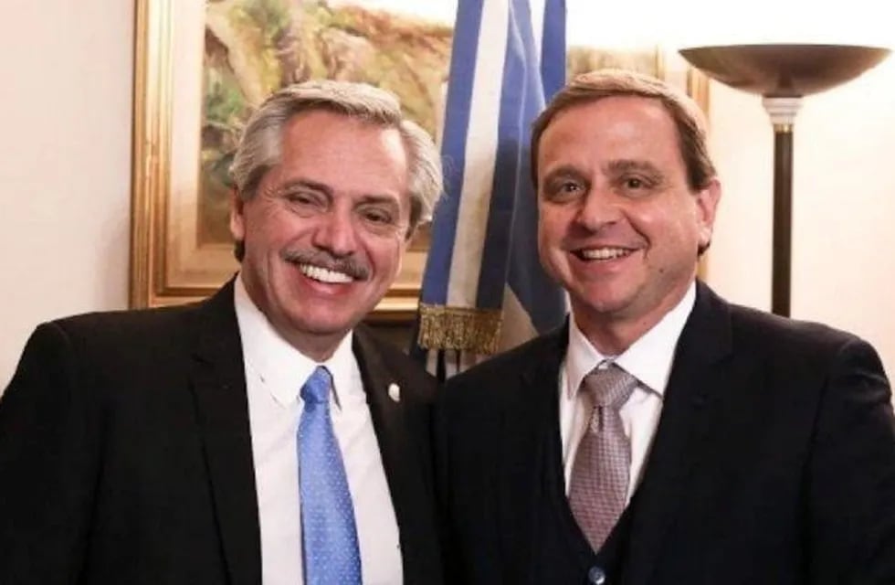 Alberto Fernández con el senador nacional por Jujuy Guillermo Snopek