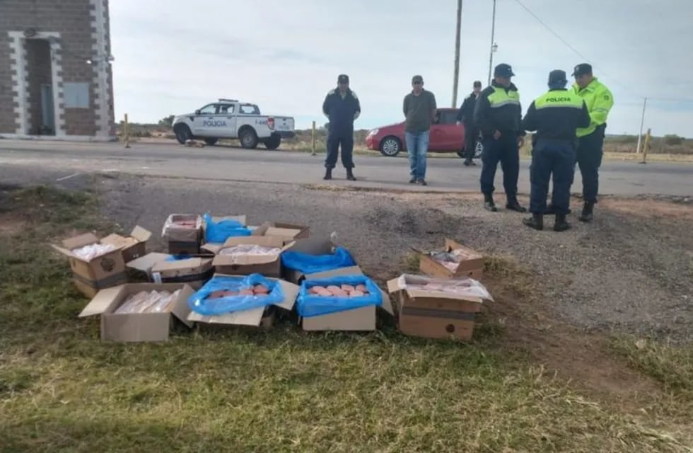 La Policía de San Luis detuvo a un auto que venía desde San Juan con 487 hamburguesas crudas.