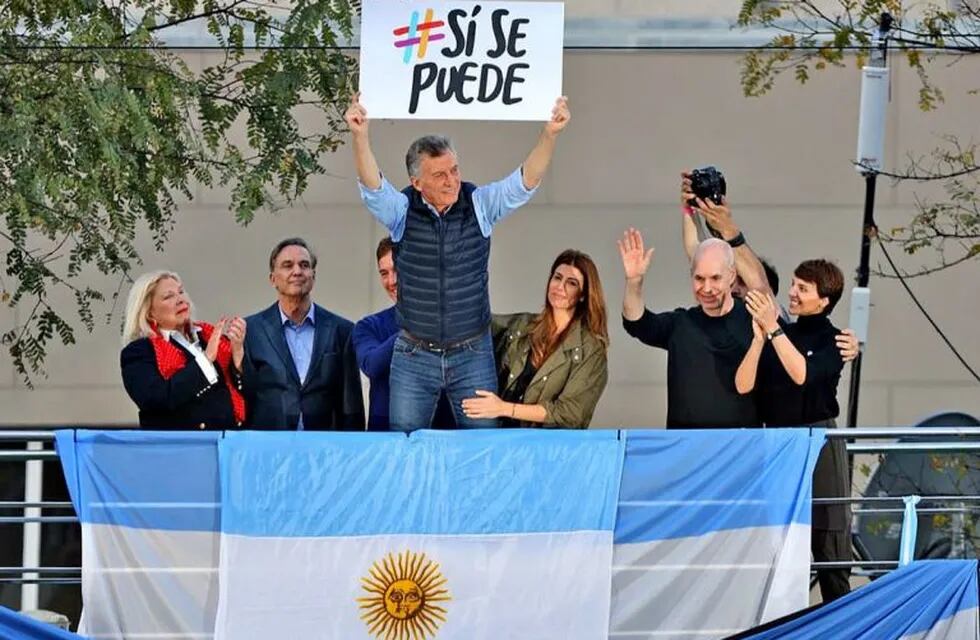 Mauricio Macri con su marcha #SíSePuede con la que busca dar vuelta el resultado de las PASO y llegar, al menos a la segunda vuelta, o ser reelecto en primera. (La Nación)