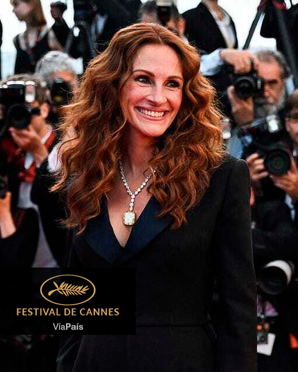 Julia Roberts en la alfombra roja del Festival de Cannes.