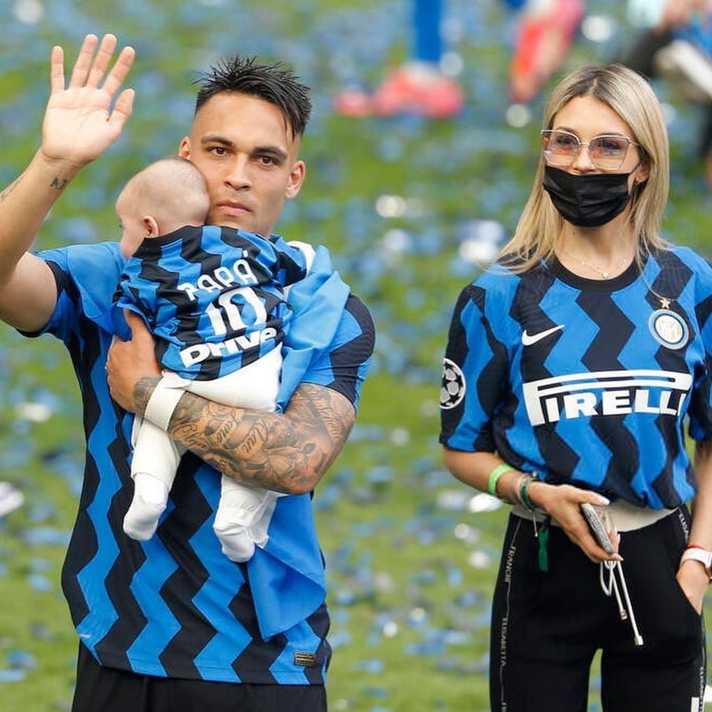 Nina y Agustina se pusieron la camiseta del Inter de Milán. 