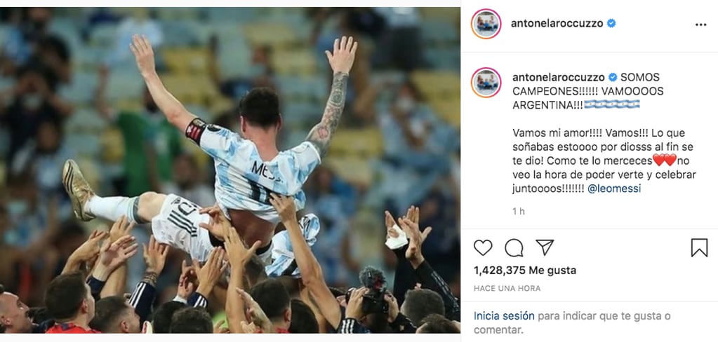 El mensaje de Antonela Roccuzzo para Lionel Messi.