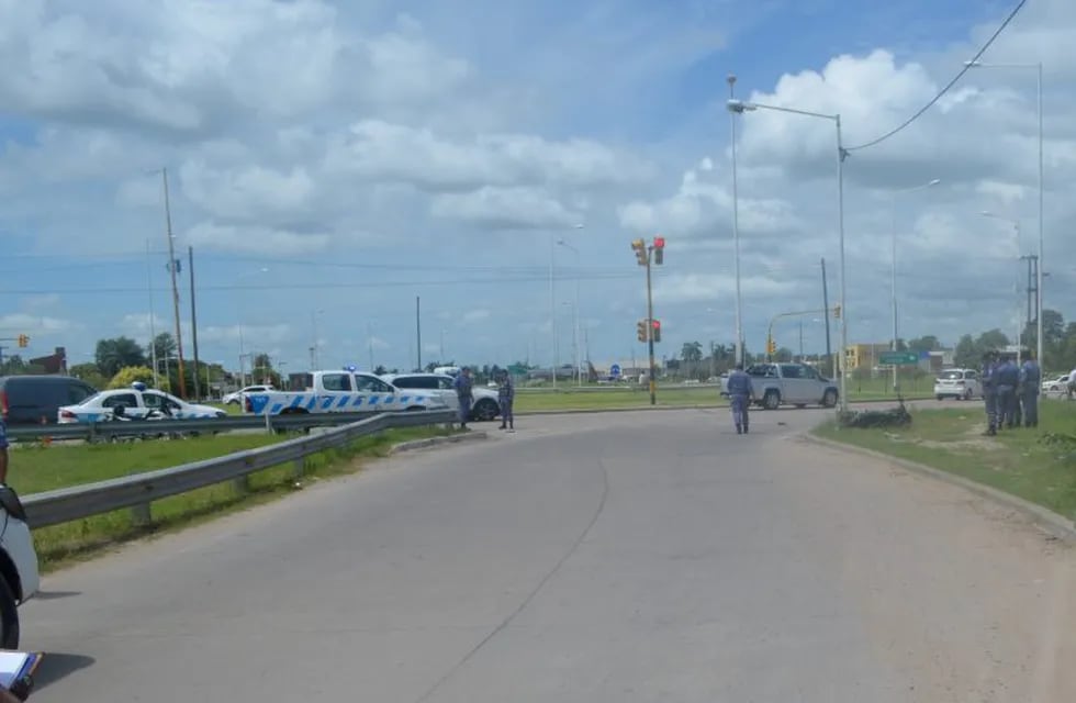 La rotonda de la Avenida Gendarmería Nacional y Kirchner, un lugar de muchos accidentes. (Policía de Formosa)