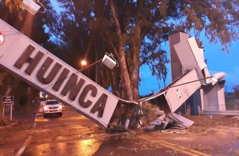 Destrozos en Huinca Renancó.
