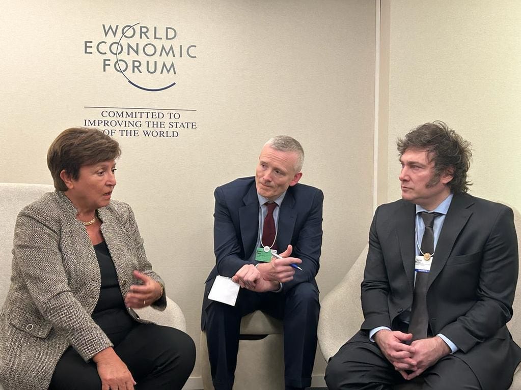 Davos. Milei se reunió con la titular del FMI y otros funcionarios (imagen de archivo).
