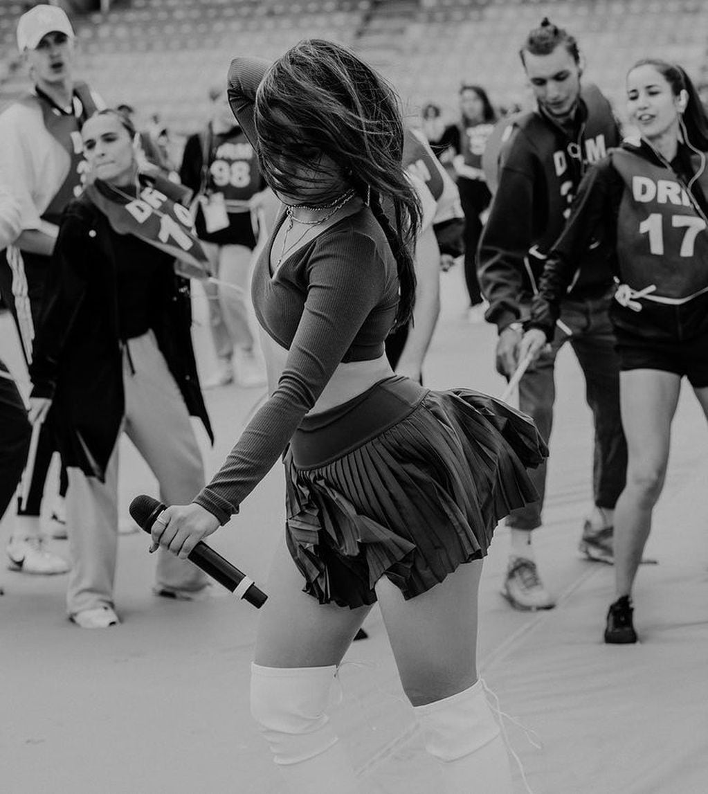 El ensayo de Camila Cabello para su show en la Final de la Champions League.