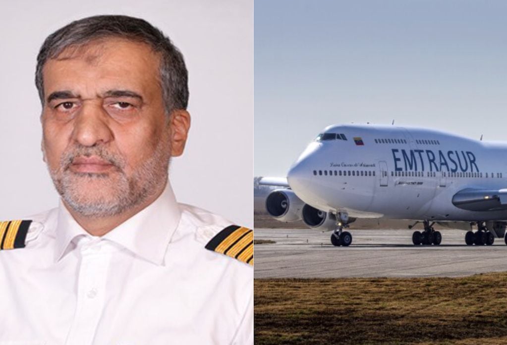 El piloto del avión, Gholamreza Ghasemi, está siendo investigado por supuestos vínculos con el terrorismo. 
