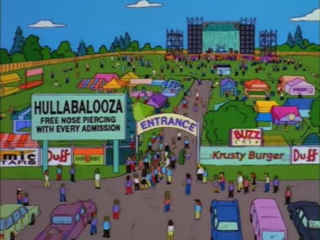 Los Simpsons parodian el festival Lollapalooza
