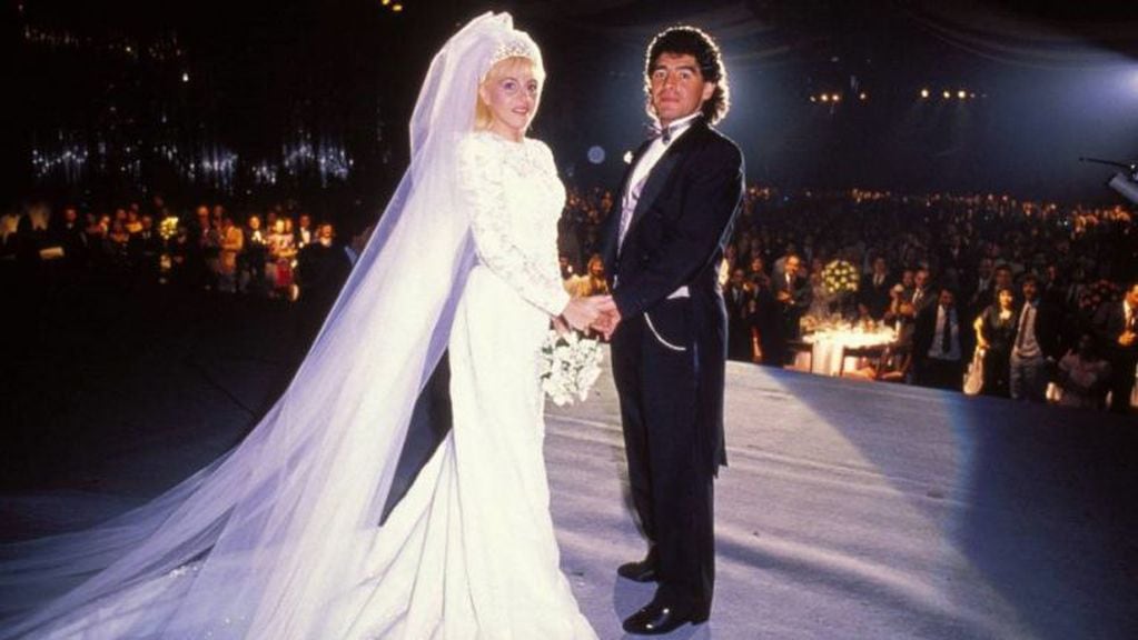 El día en el que se casaron Diego Maradona y Claudia Villafañe.