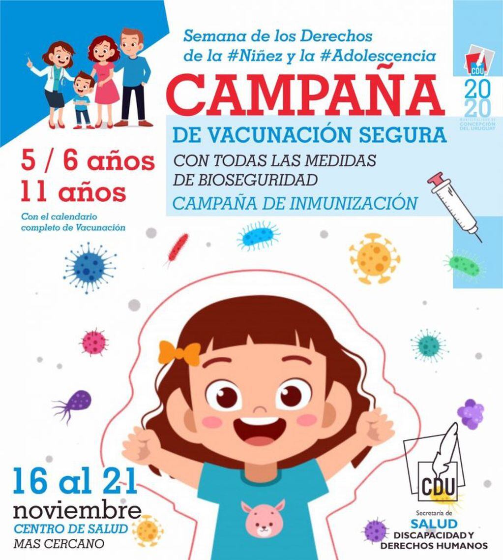 Campaña de vacunación en Concepción del Uruguay.