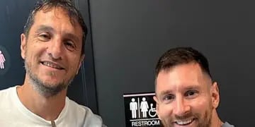 Javier Klimowicz y Lionel Messi.