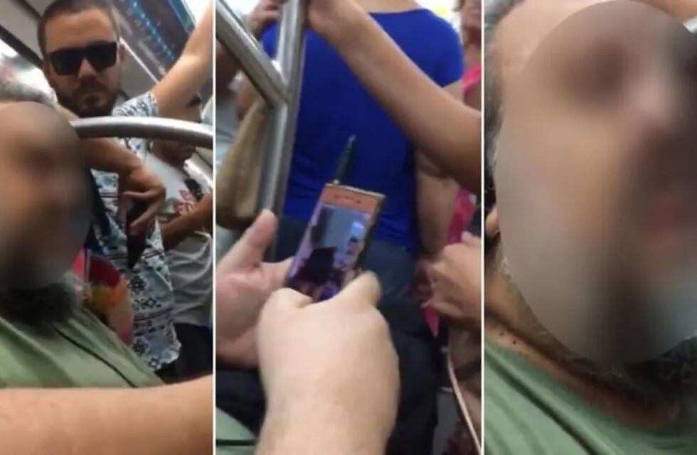 Escracharon a un sujeto que fotografiaba mujeres en el subte (Foto: Crónica)