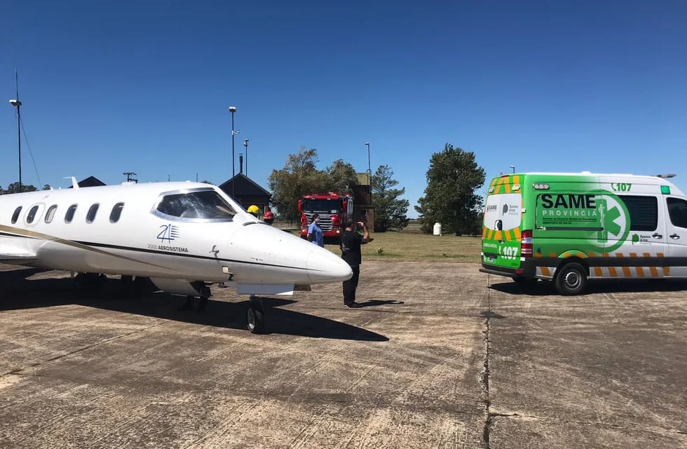 Trasladan en avión sanitario a un riojano que veraneaba en Claromecó