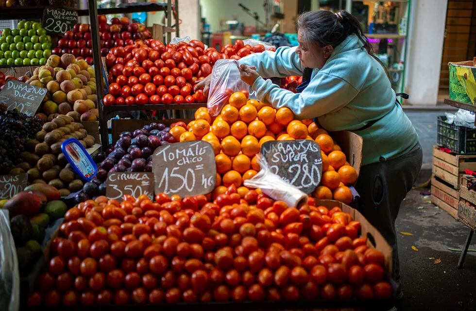 Feria de verduras y frutas de calle Crisol, en el Barrio de Nueva Córdoba. (Pedro Castillo / La Voz)