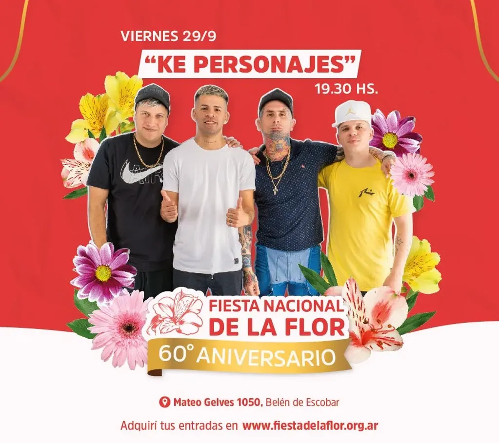 María Becerra y Ke Personajes encabezan la nueva edición de la Fiesta Nacional de la Flor