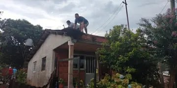 Fuerte temporal generó daños en barrios de Campo Viera y Leandro N. Alem