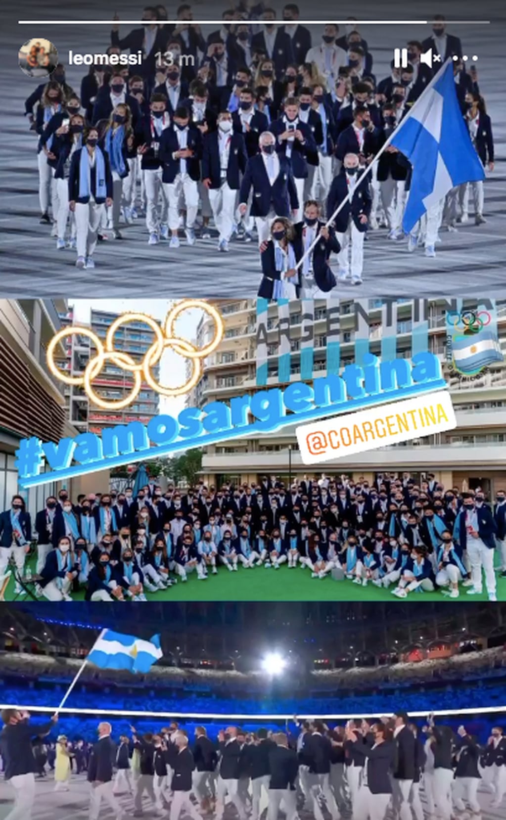 Lionel Messi apoyó a los atletas argentinos en los Juegos Olímpicos Tokio 2020.