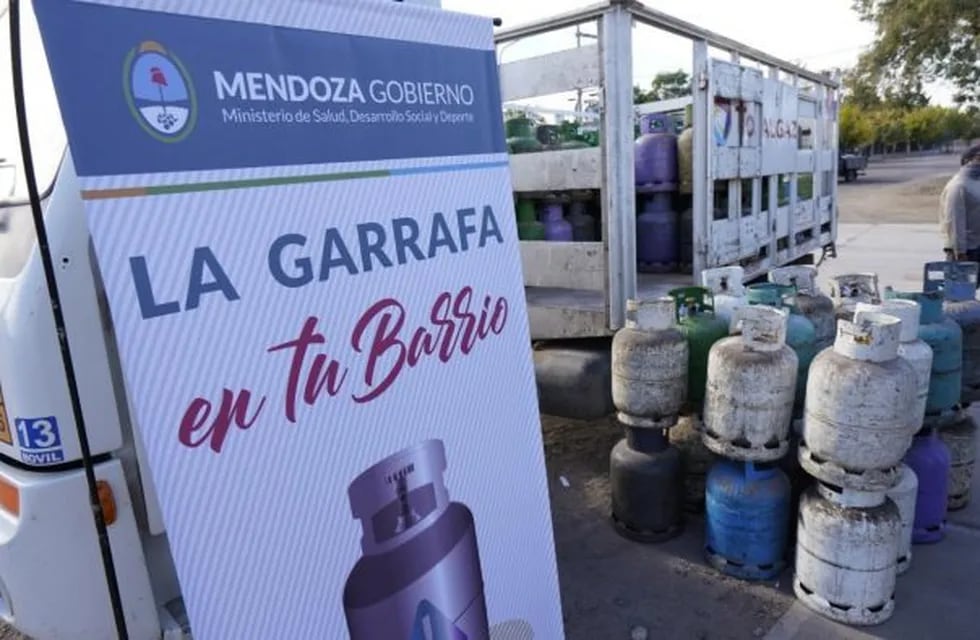 Se conoció el cronograma semanal para la venta de gas subsidiado del programa La Garrafa en tu Barrio en Guaymallén. Gentileza Gobierno de Mendoza