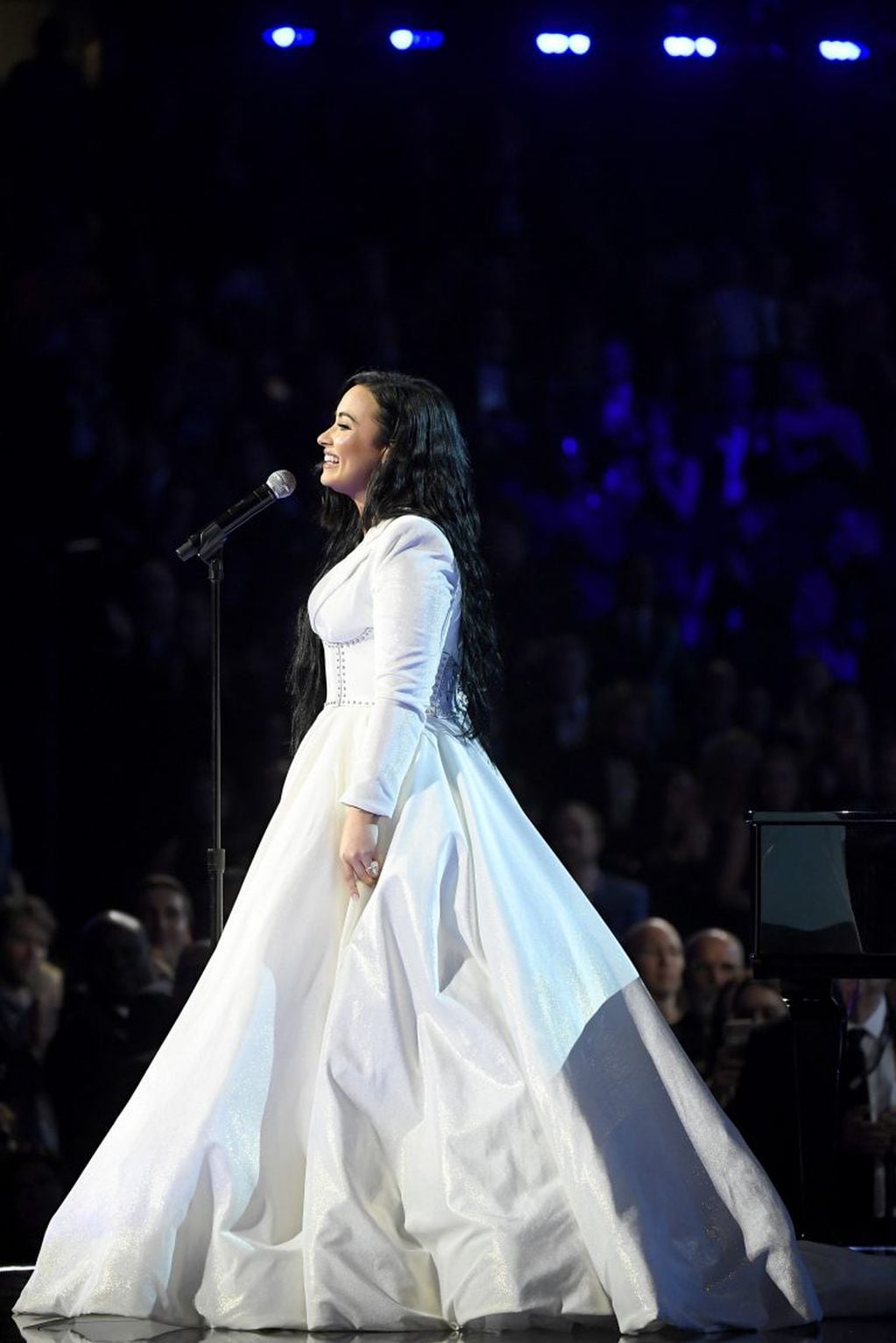 LOS ANGELES, CALIFORNIA - JANUARY 26: Demi Lovato performs onstage during the 62nd Annual GRAMMY Awards at Staples Center on January 26, 2020 in Los Angeles, California.   Kevork Djansezian/Getty Images/AFP
== FOR NEWSPAPERS, INTERNET, TELCOS & TELEVISION USE ONLY ==