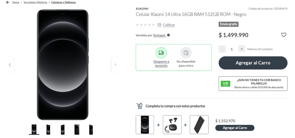 Esto es lo que cuesta el celular Xiaomi 14 Ultra en Chile.