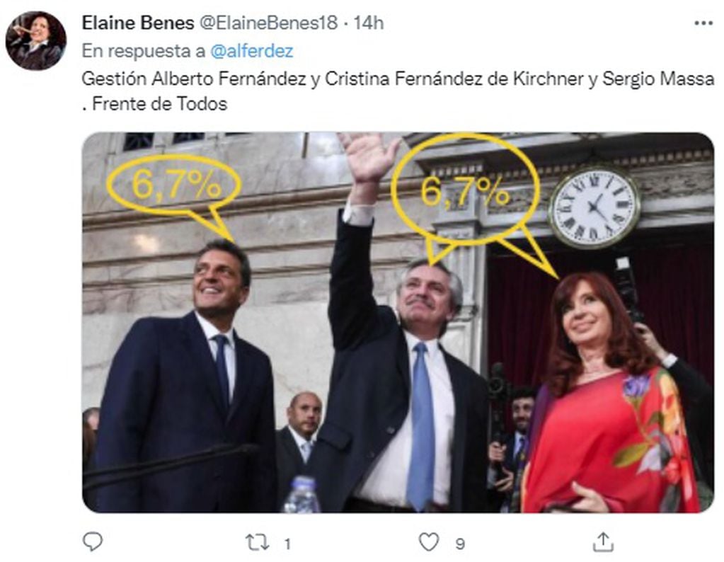 Críticas en Twitter al tuit de Alberto Fernández sobre la inflación