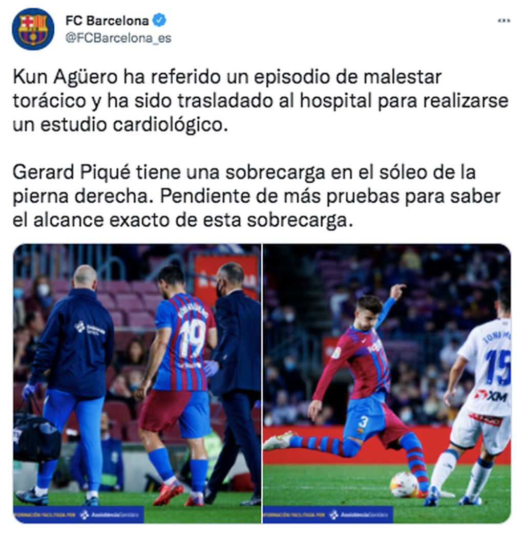 El informe del Barcelona sobre el caso de Sergio Agüero.