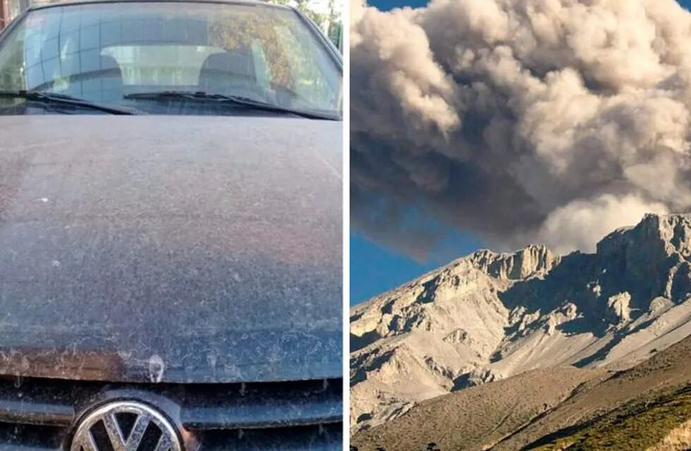 Erupción Volcán Ubinas ensució autos en Salta.